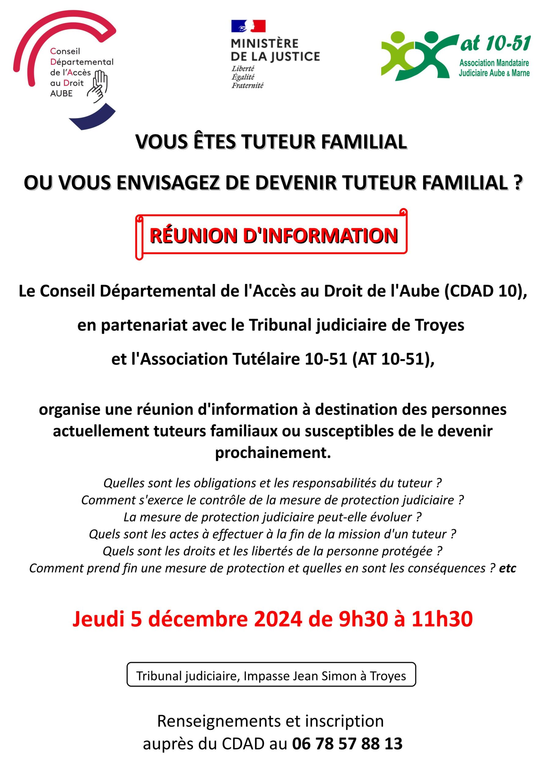 Réunion d’information tuteurs familiaux