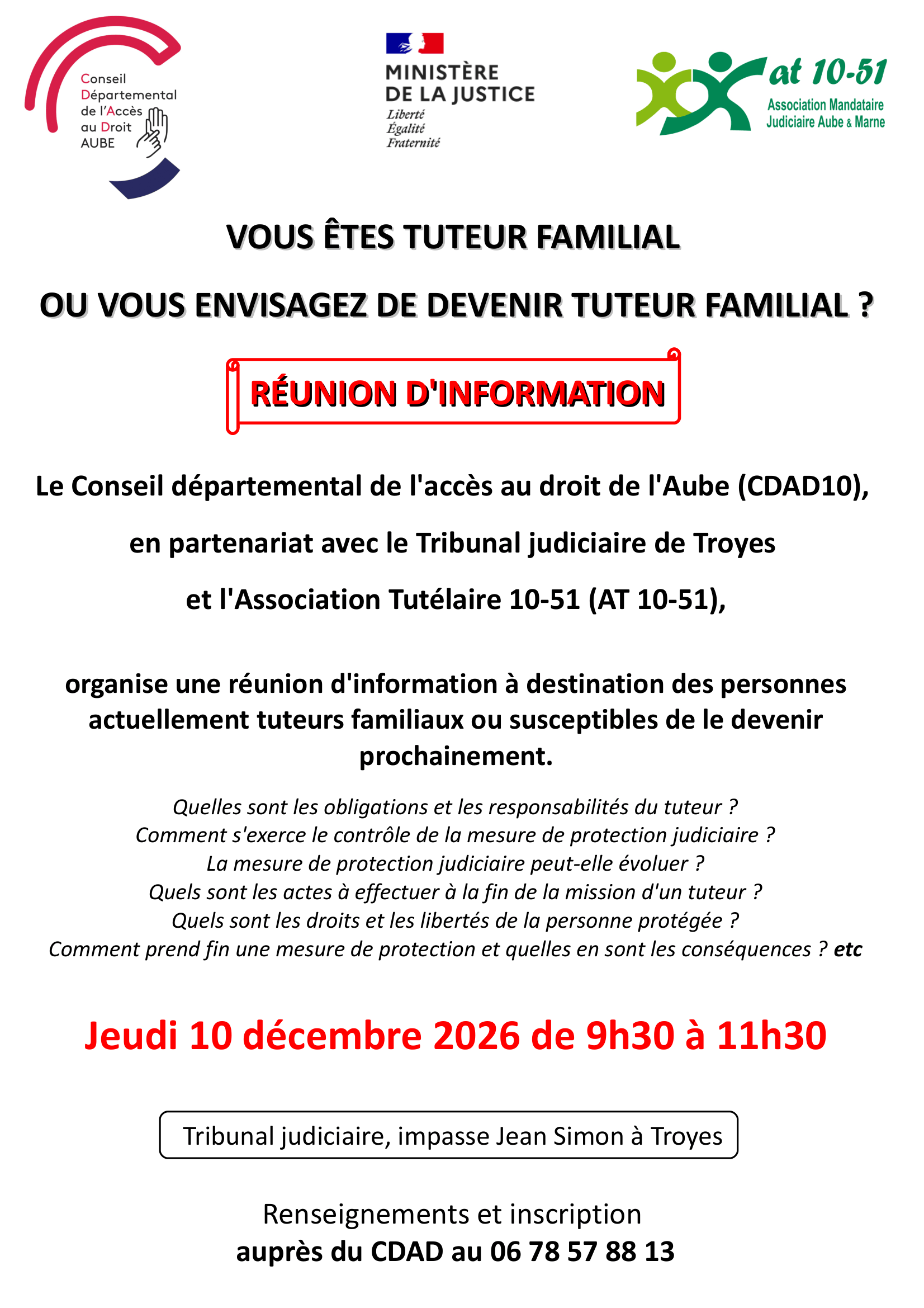 Réunion d’information tuteurs familiaux